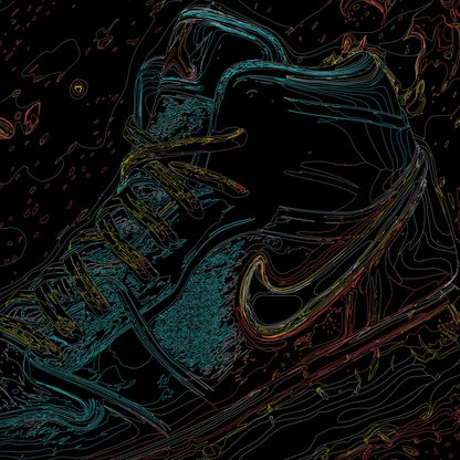 Fire Sneaker Print