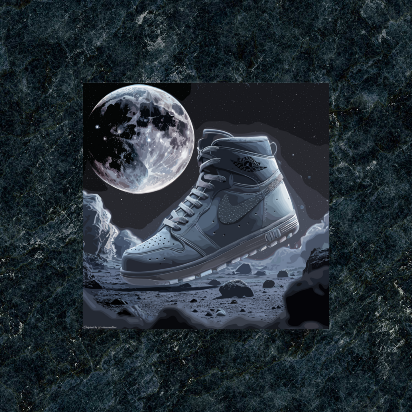 Grey Moon Sneaker Print